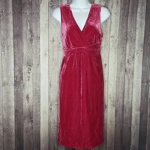 Boden magenta velvet knot front sleeveless dress
